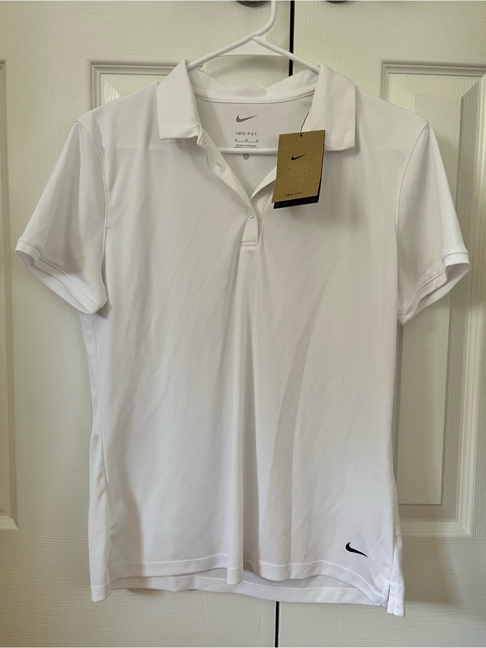 Nike Dri-FIT Women's Golf Polo Shirt White Medium NWT